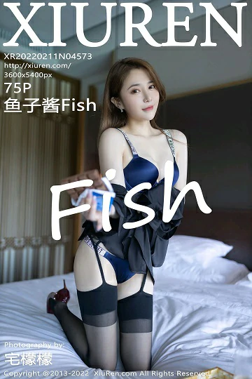 [Xiuren秀人网]XR20220211N04573 鱼子酱Fish 蓝色内衣加黑丝美腿性感私房写真集