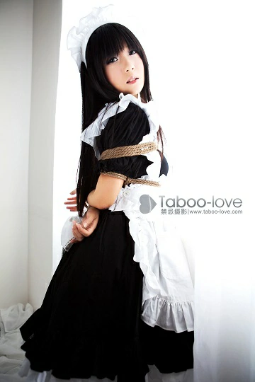 [禁忌摄影]Taboo-love NO.004 唯美小女仆的下午时光 黑色情趣制服与蕾丝内衣捆绑诱