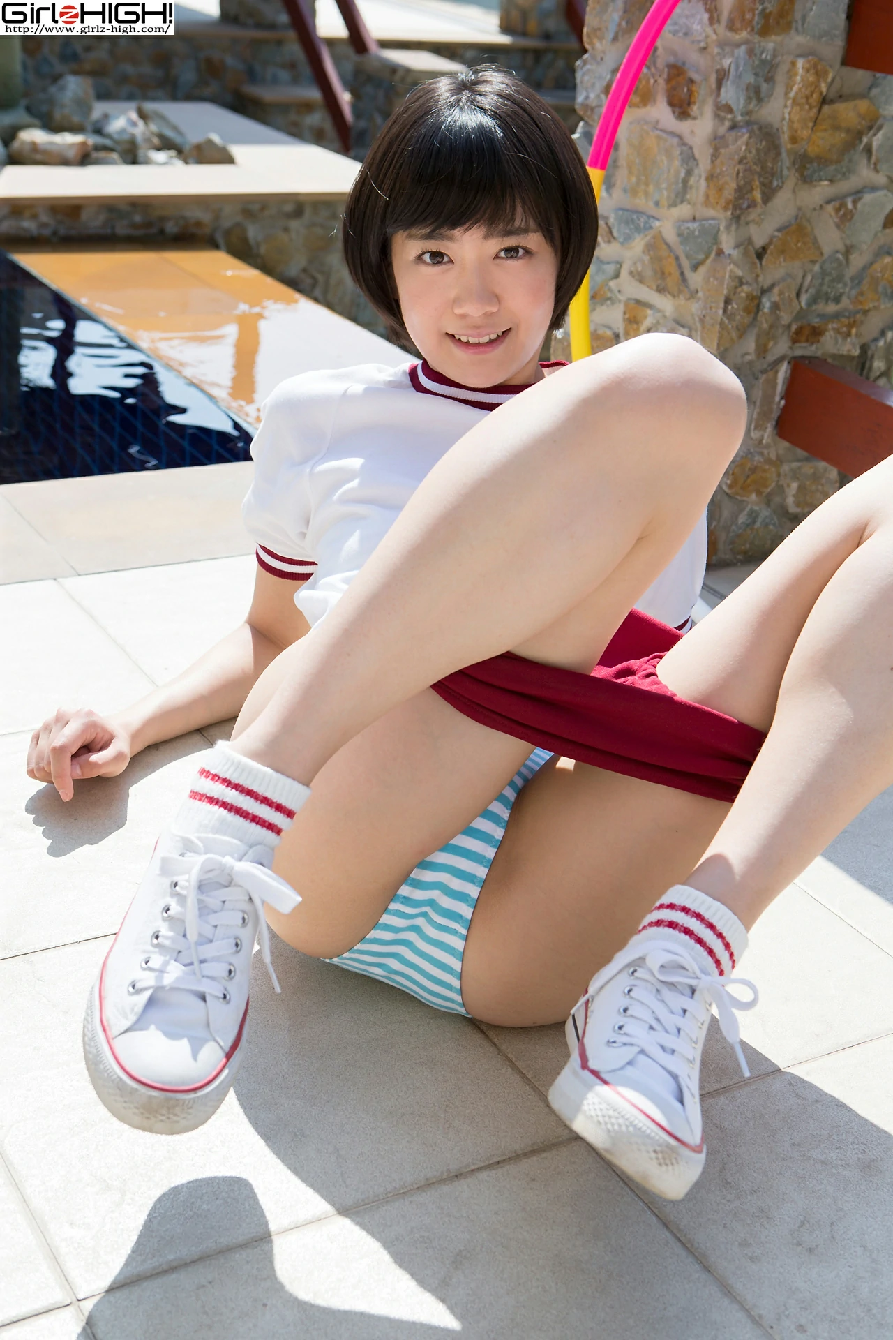 [Girlz-High]0010 西野小春（にしの こはる，Koharu Nishino）白色短袖加红色短裤性感写真集,photo_047