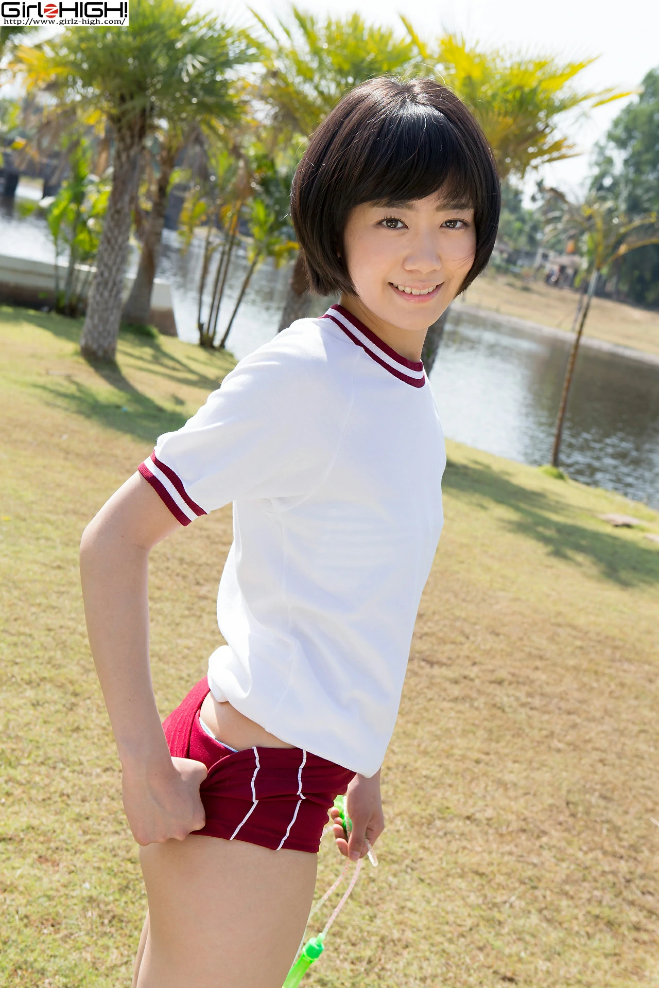 [Girlz-High]0010 西野小春（にしの こはる，Koharu Nishino）白色短袖加红色短裤性感写真集,photo_033
