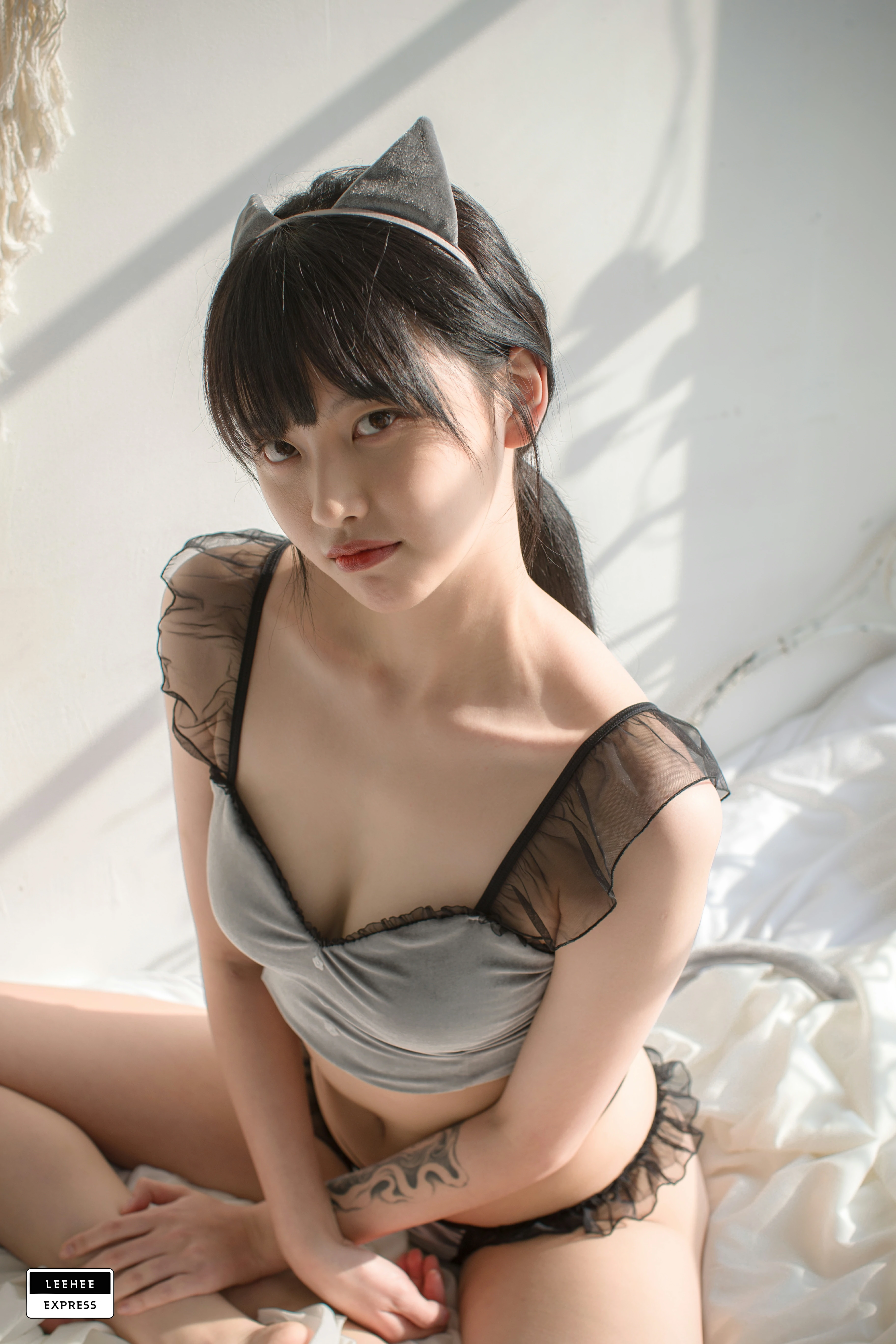 [Leehee Express]LEBE-007 GMS 韩国性感少女黑色透视上衣居家私房写真集,0026