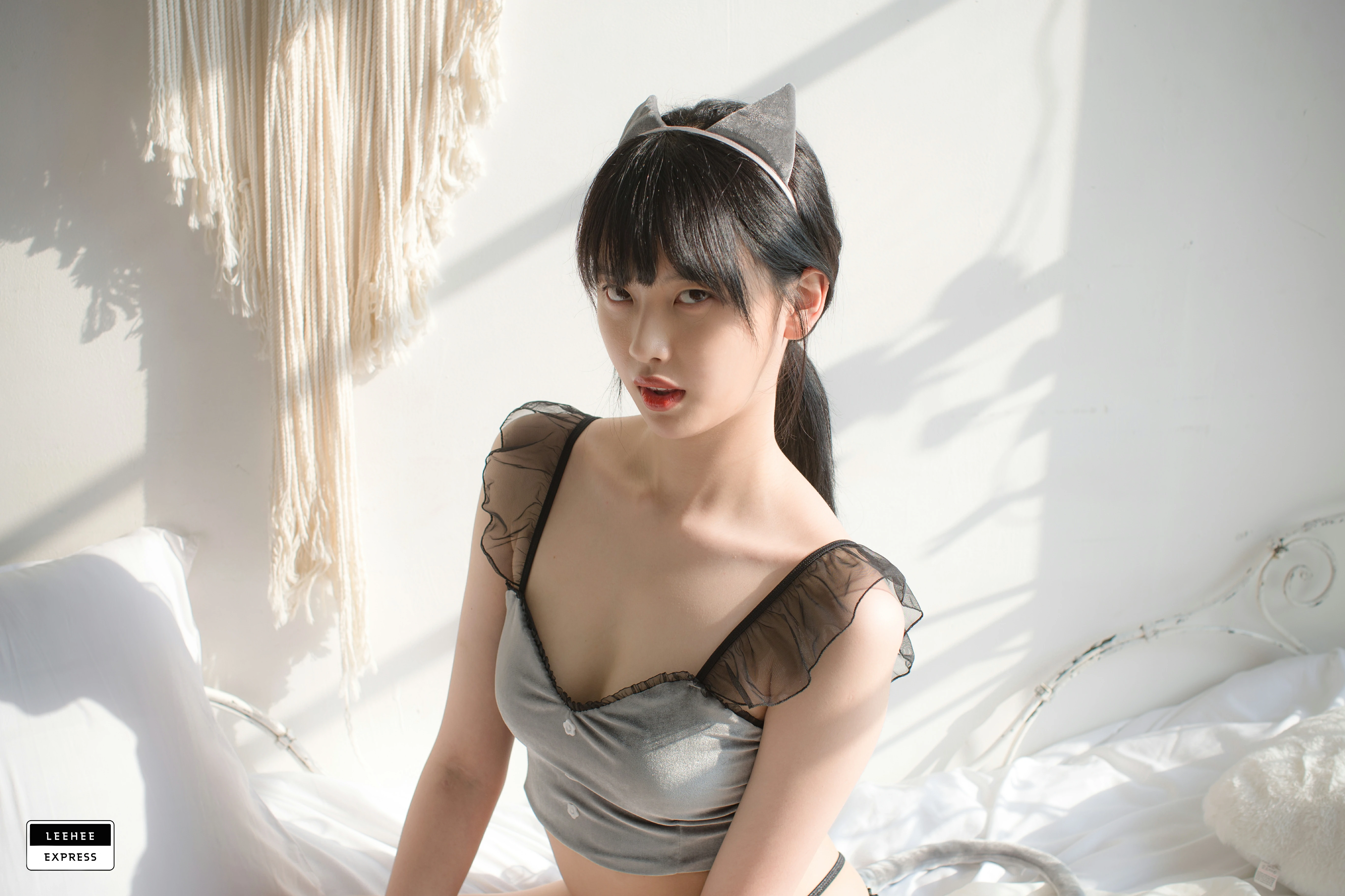 [Leehee Express]LEBE-007 GMS 韩国性感少女黑色透视上衣居家私房写真集,0023