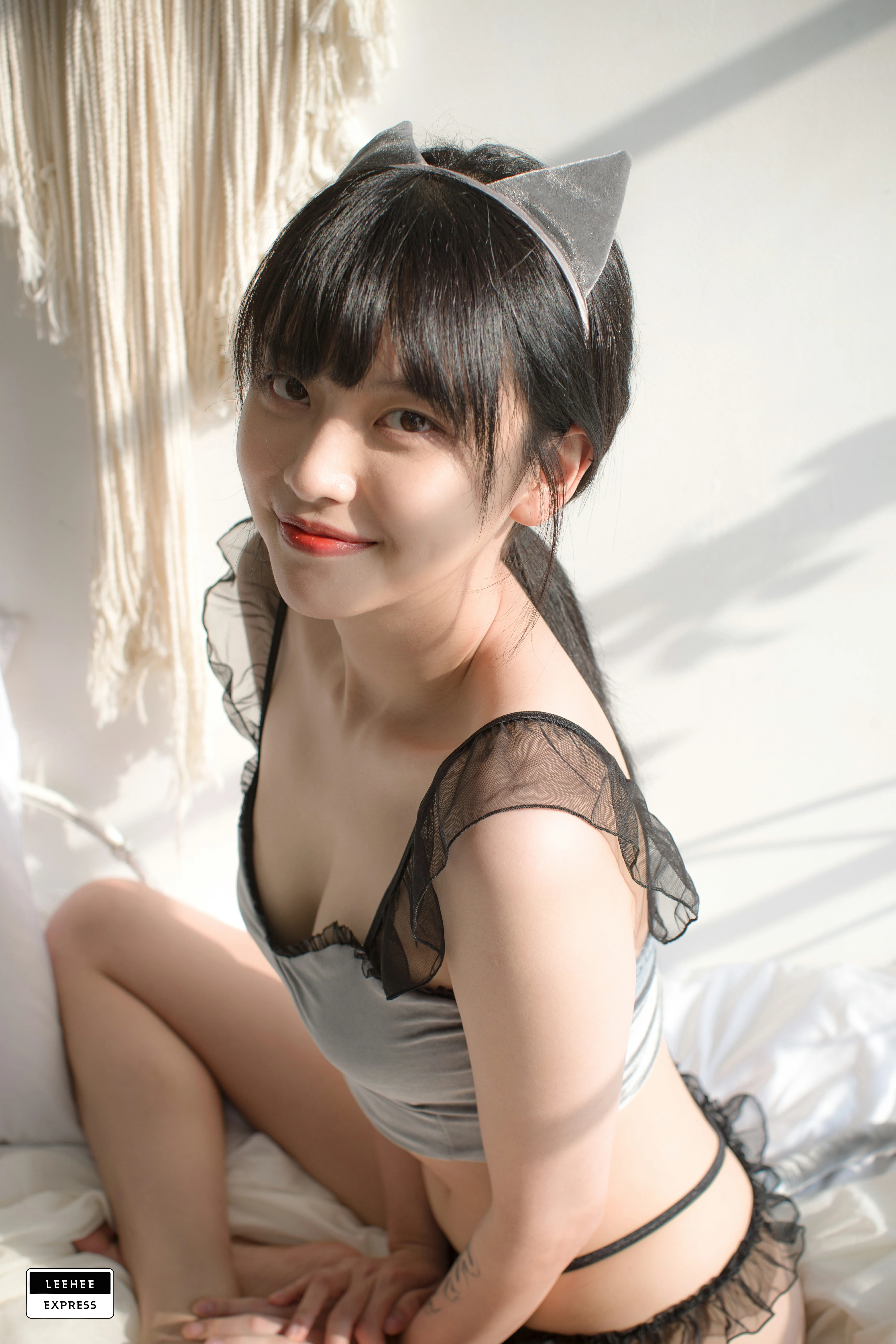 [Leehee Express]LEBE-007 GMS 韩国性感少女黑色透视上衣居家私房写真集,0025