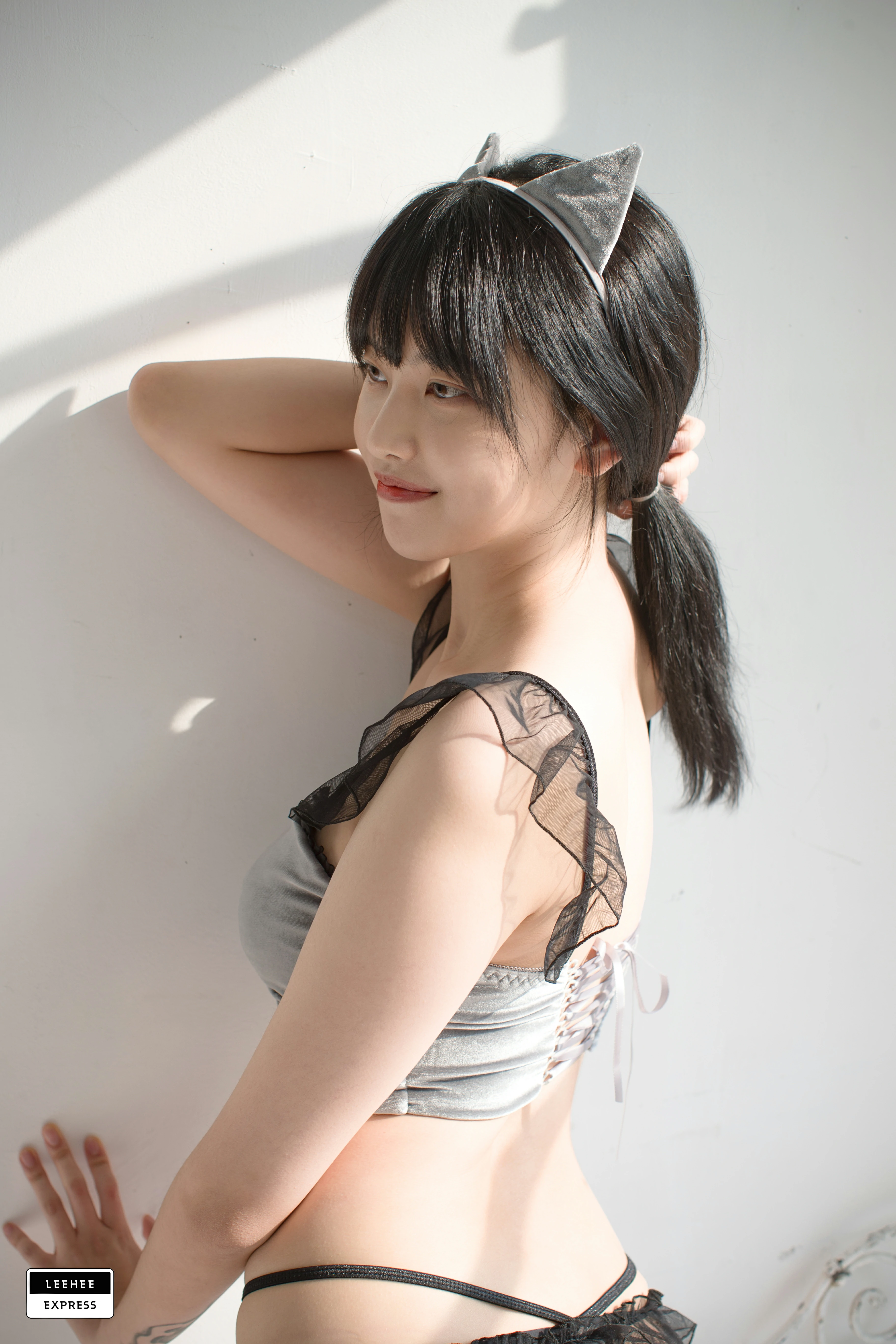 [Leehee Express]LEBE-007 GMS 韩国性感少女黑色透视上衣居家私房写真集,0041