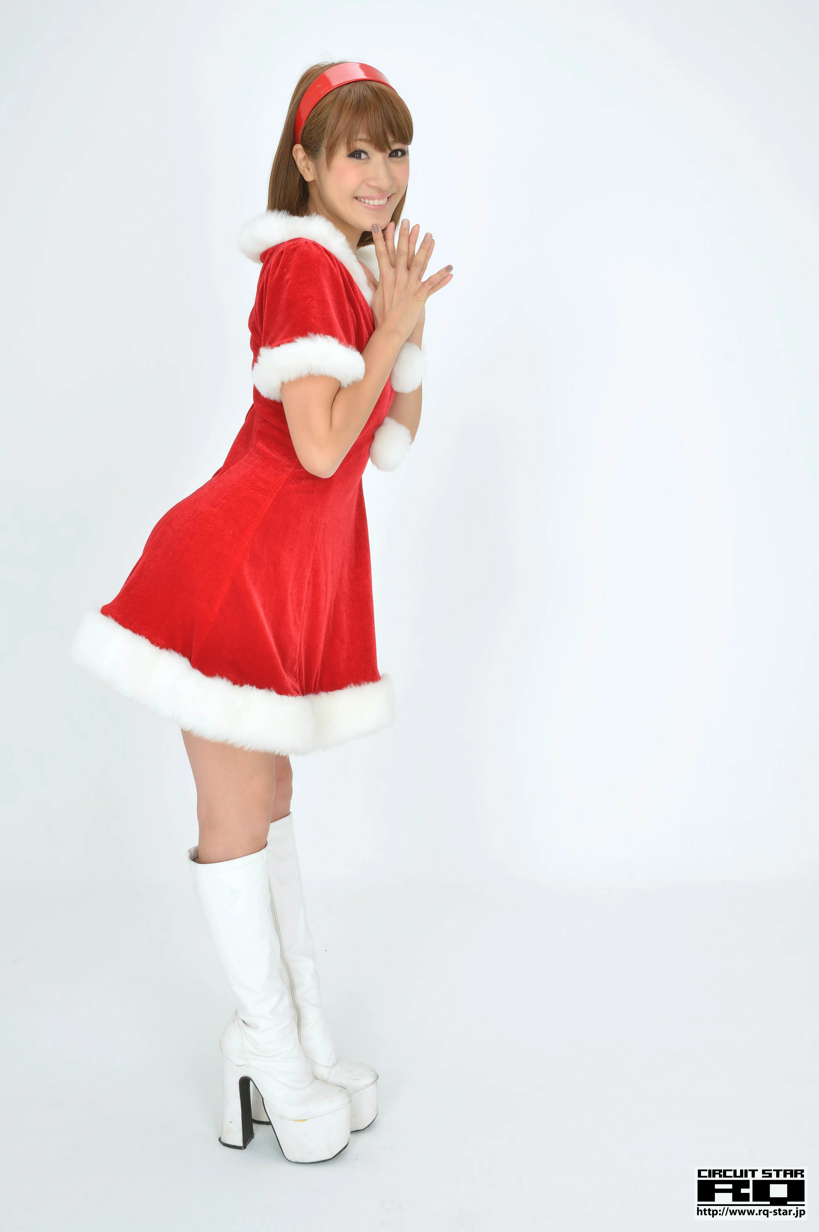 [RQ-STAR写真]NO.00732 柴原麻衣 Mai Shibahara 红色圣诞女郎制服裙清纯写真集,018