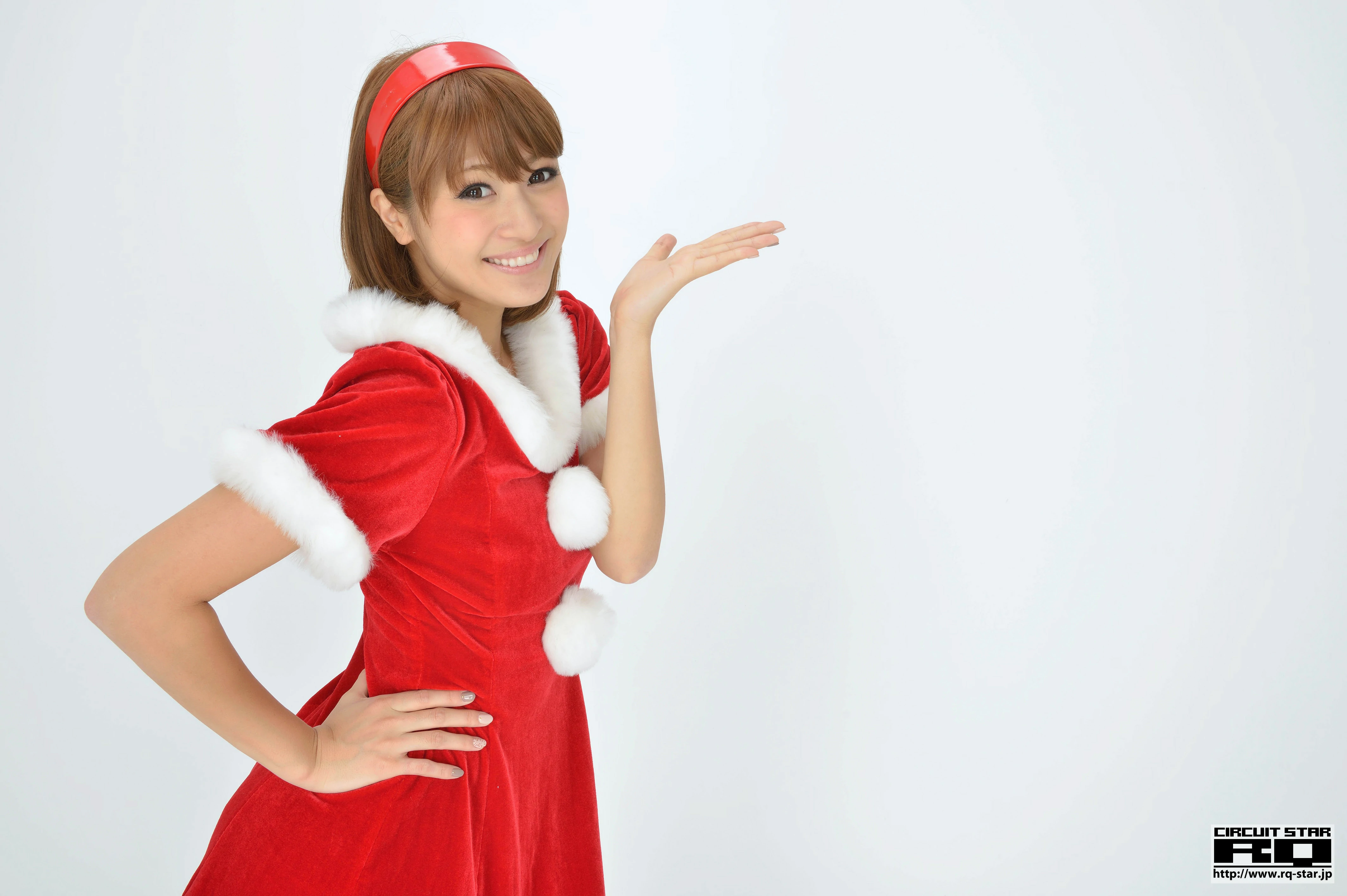 [RQ-STAR写真]NO.00732 柴原麻衣 Mai Shibahara 红色圣诞女郎制服裙清纯写真集,013