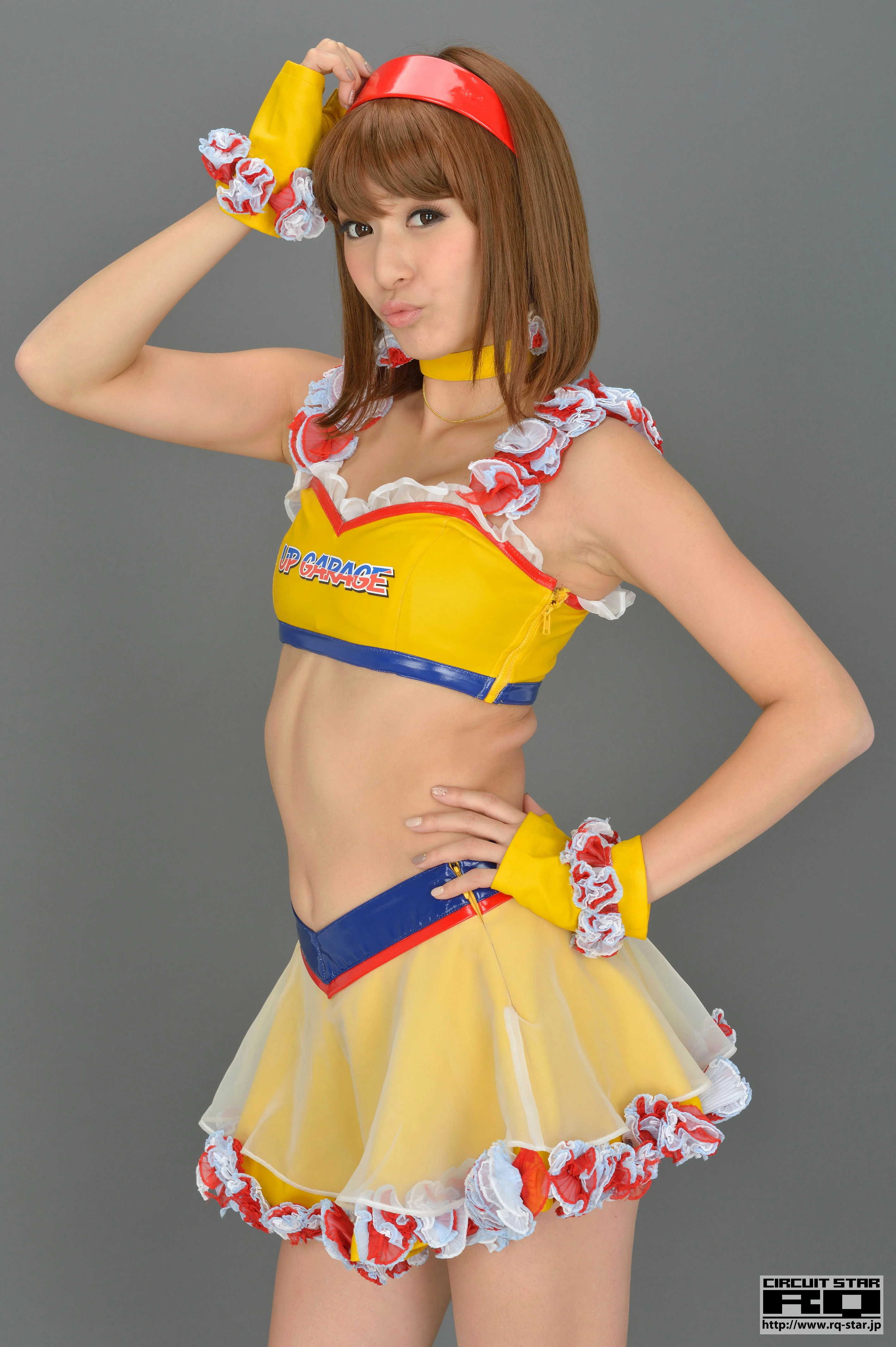 [RQ-STAR写真]NO.00733 日本赛车女郎 しばはらまい（柴原麻衣，Mai Shibahara）黄色制服加短裙性感写真集,018