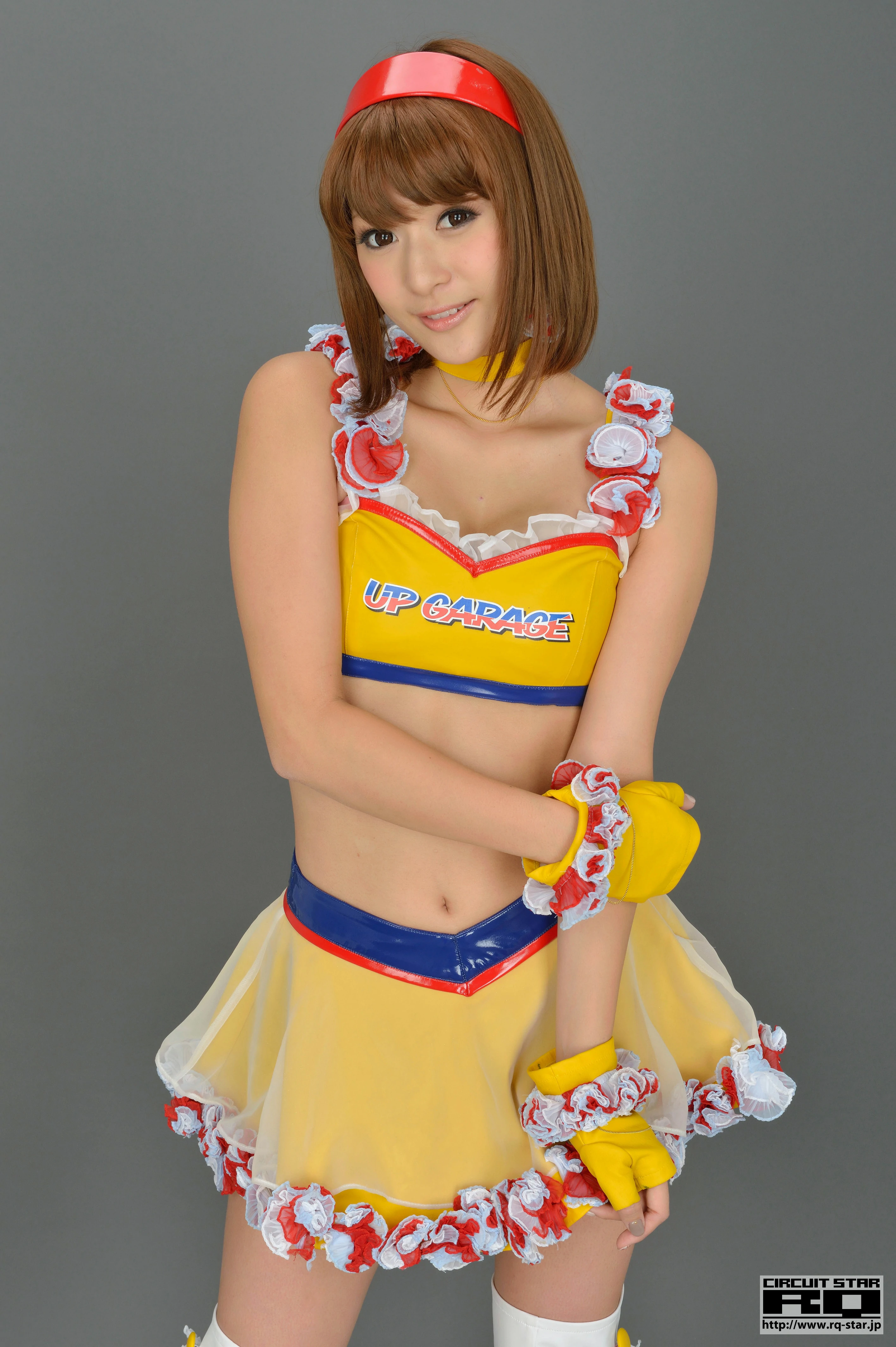 [RQ-STAR写真]NO.00733 日本赛车女郎 しばはらまい（柴原麻衣，Mai Shibahara）黄色制服加短裙性感写真集,022