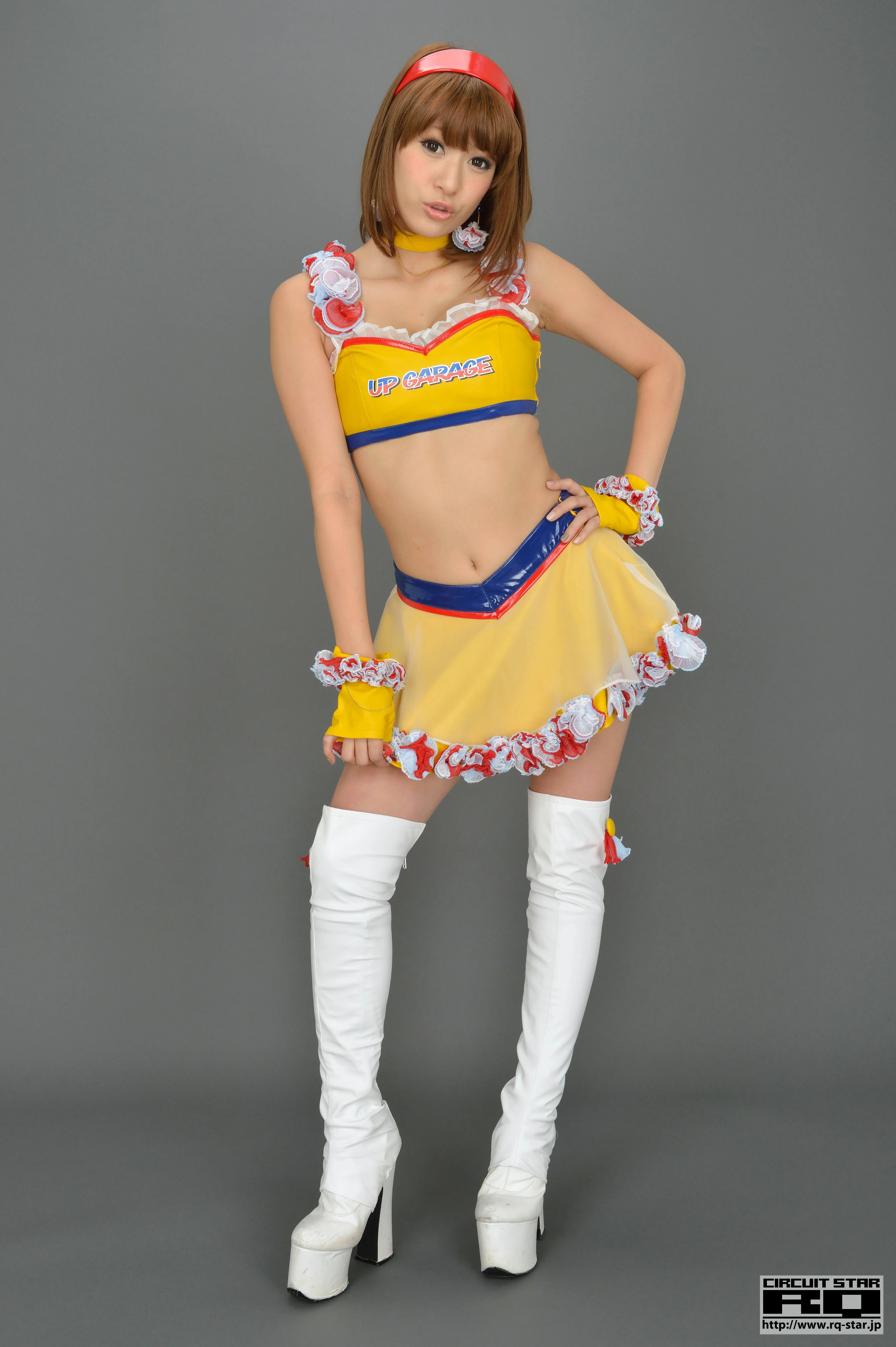 [RQ-STAR写真]NO.00733 日本赛车女郎 しばはらまい（柴原麻衣，Mai Shibahara）黄色制服加短裙性感写真集,024