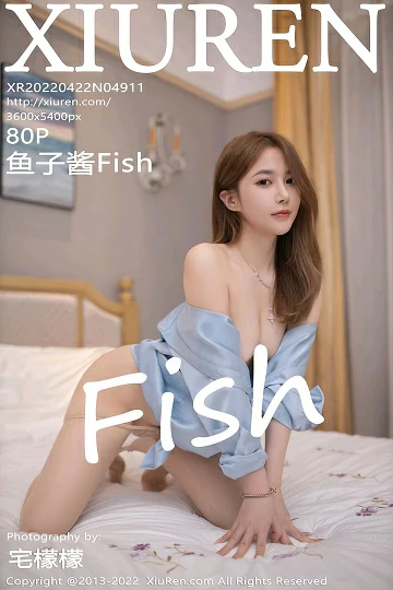 [Xiuren秀人网]XR20220422N04911 鱼子酱Fish 蓝色衬衫加肉丝美腿性感私房写真集