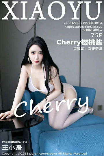 [XIAOYU语画界]YU20220831VOL0854 Cherry樱桃酱 白色透视连衣裙与情趣内衣加渔网袜性感