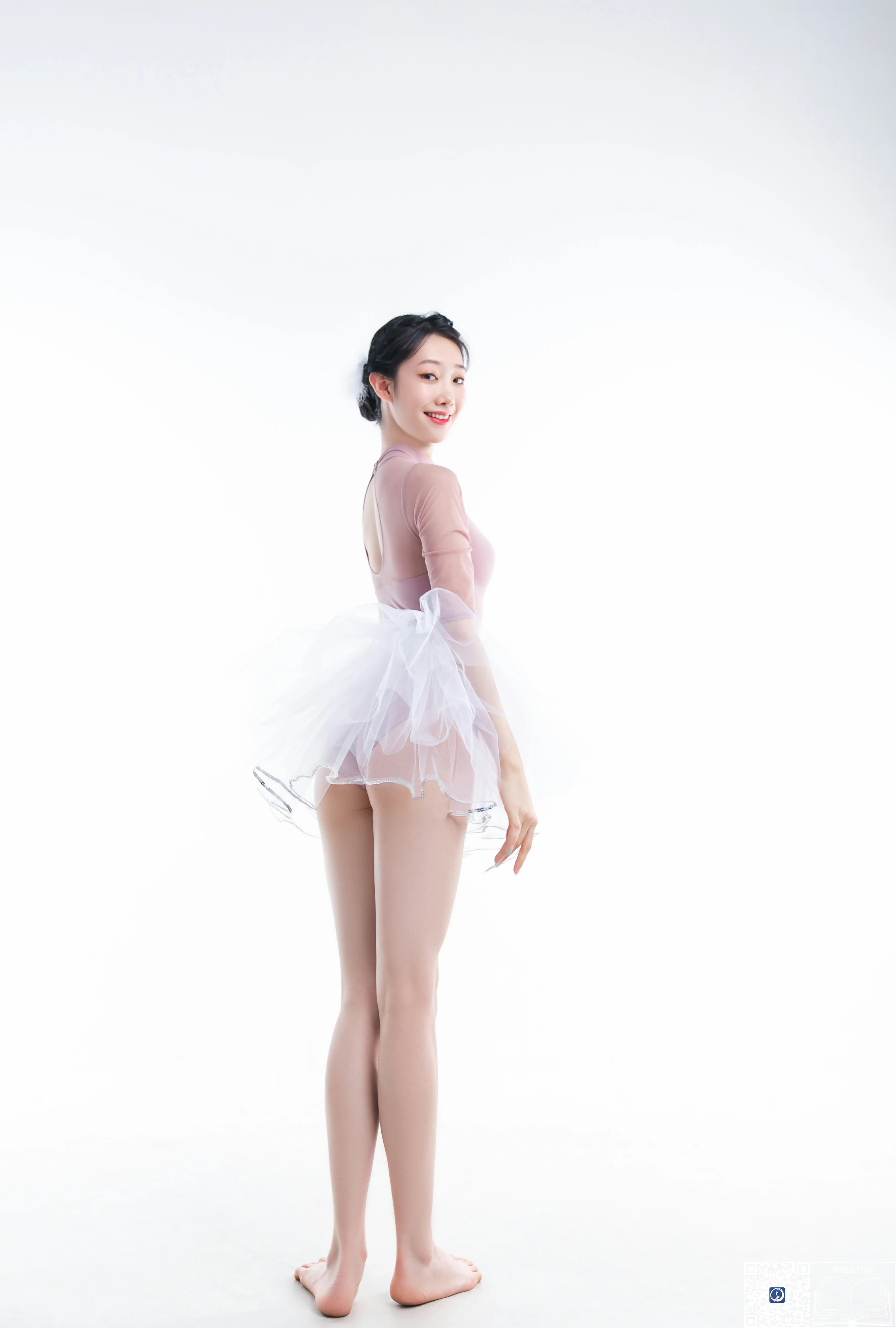 [GALLI嘉丽]舞蹈生日记 034 芭蕾少女 鱼子 粉色紧身连衣体操服性感私房写真集,0022