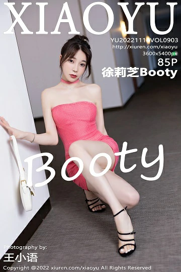 [XIAOYU语画界]YU20221114VOL0903 徐莉芝Booty 红色抹胸裙与粉色内衣加黑丝美腿性感写