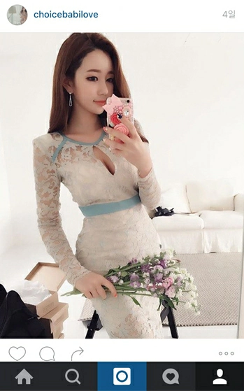 韩国美女模特李妍静 红色吊带连身礼裙与白色镂空裙性感写真集,2 (21)