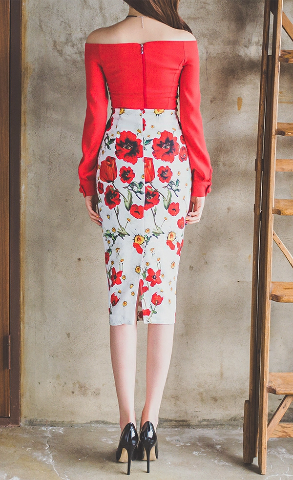 韩国美女模特李妍静 红色吊带连身礼裙与白色镂空裙性感写真集,5 (30)
