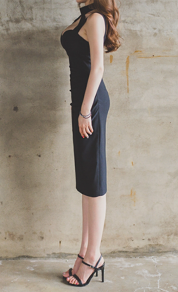 韩国美女模特李妍静 粉色连衣裙与黑白条纹短袖加长裙性感写真集,2 (31)