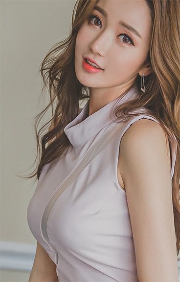 韩国美女模特李妍静 白色透视镂空OL制服加红色短裙与黑色连衣裙写真,2 (12)