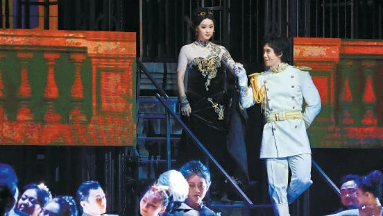 《安娜·卡列尼娜》中文版在天桥艺术中心首演。方非摄