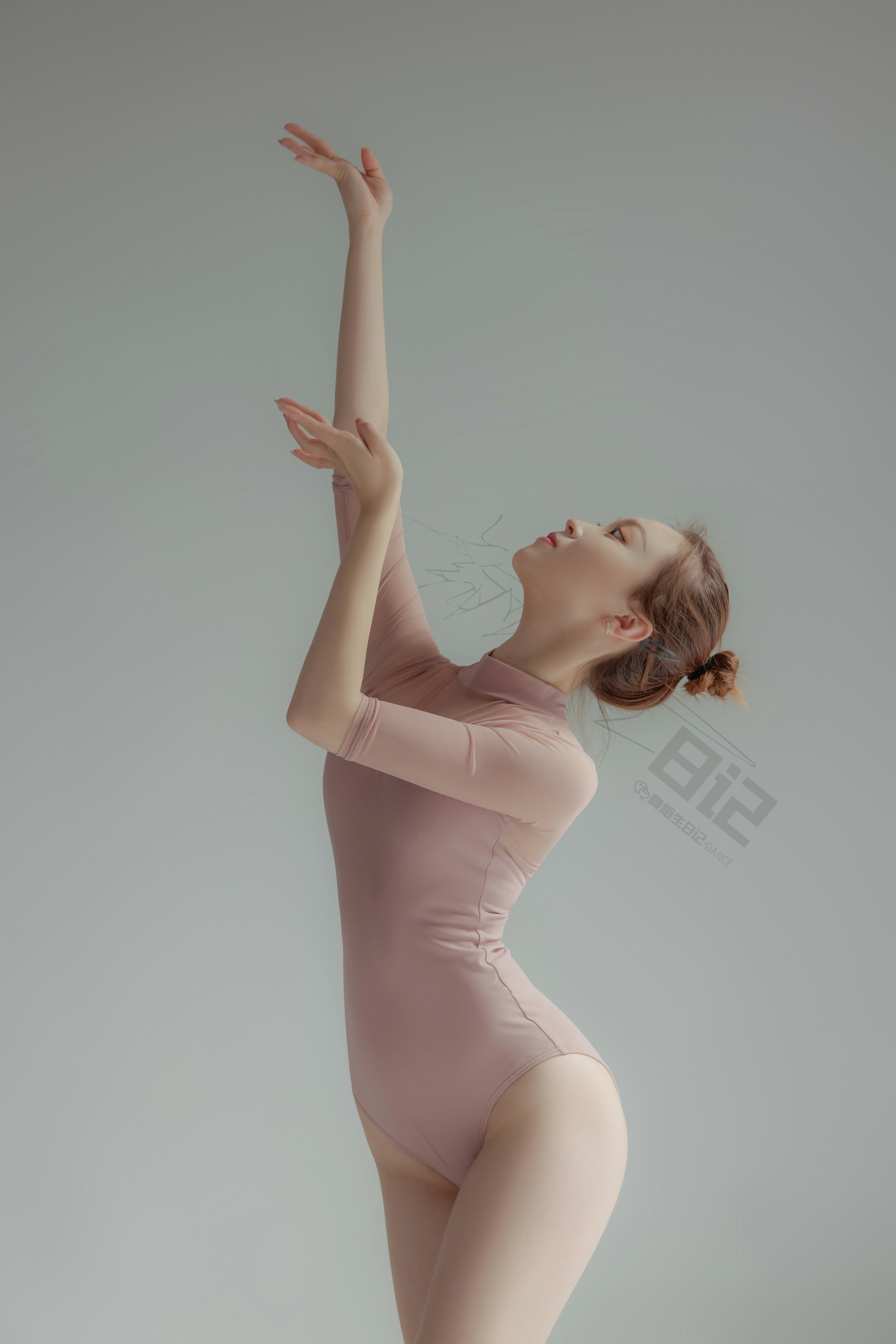 [GALLI嘉丽]舞蹈生日记 074 - 张雯雯 粉色紧身连体体操服性感写真集,0007