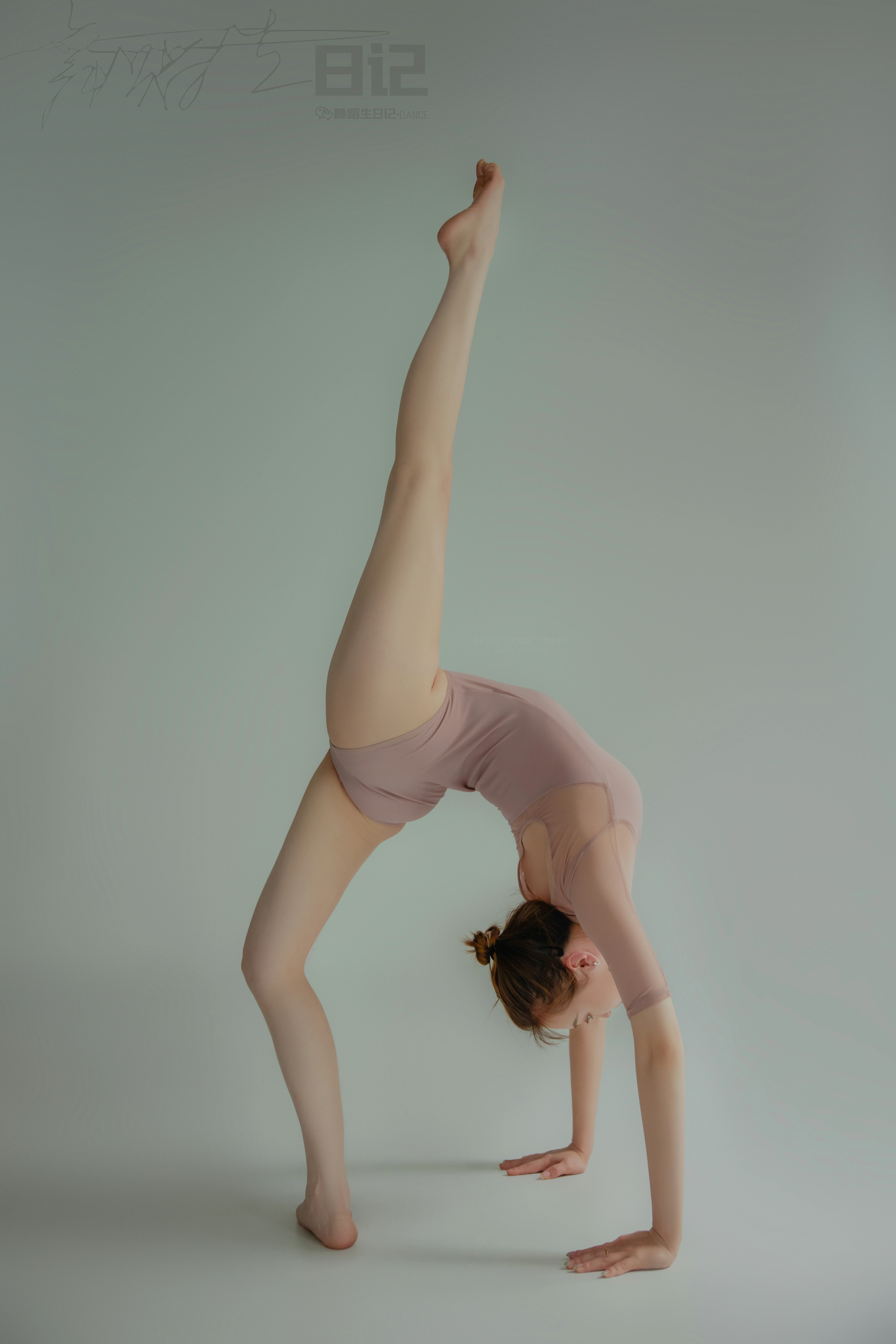 [GALLI嘉丽]舞蹈生日记 074 - 张雯雯 粉色紧身连体体操服性感写真集,0029