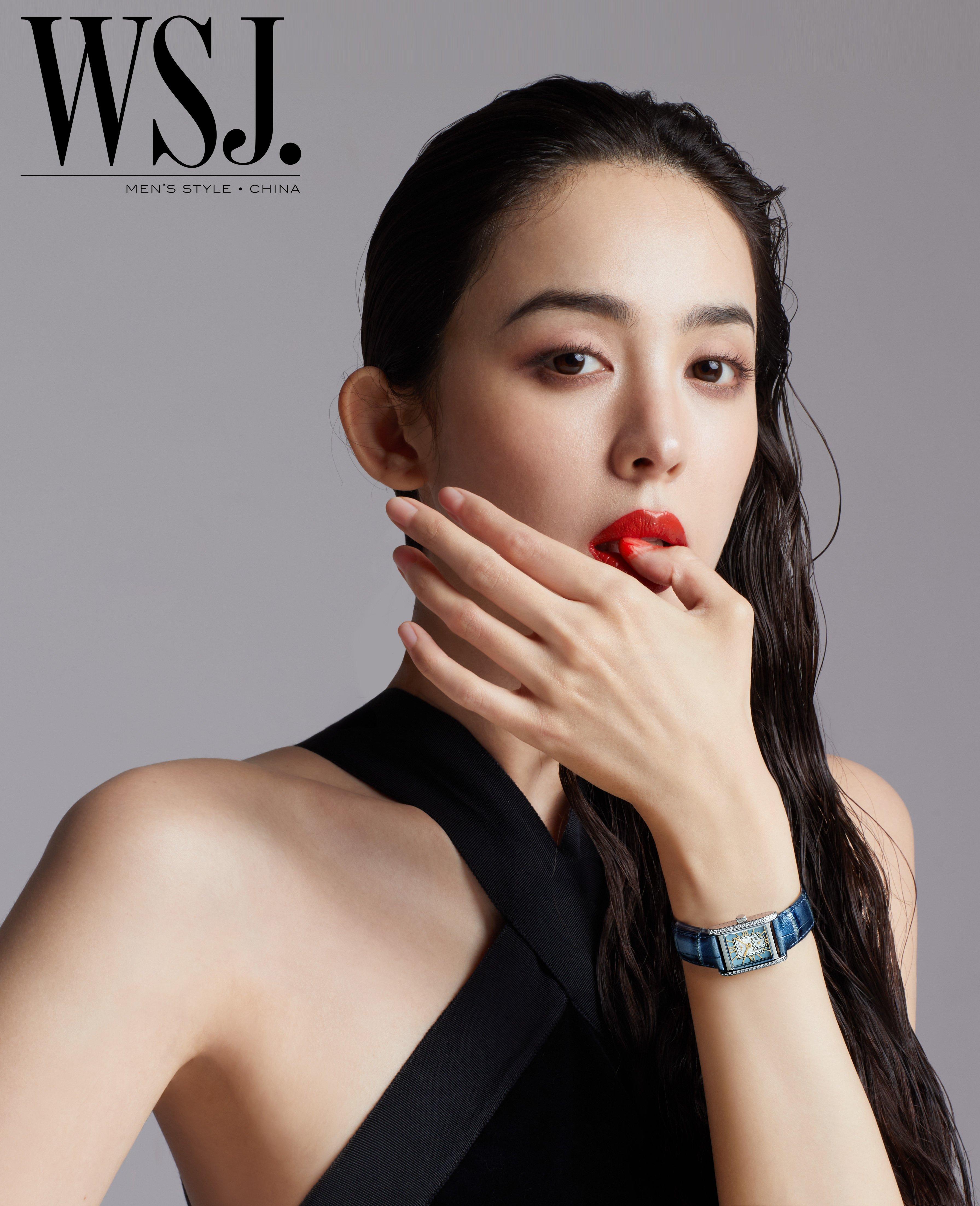 WSJ一月刊封面古力娜扎 湿发红唇轻熟干练装优雅刚刚好,1 (4)